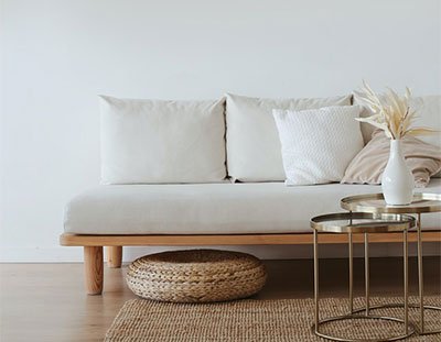 white sofa